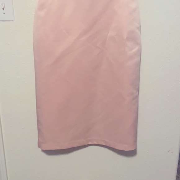 Pink Spaghetti strapped dress with some purple stripes, - Picture 3 of 5